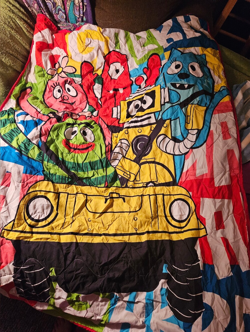 Yo Gabba Gabba! 5pc Toddler Bedding Set Sheets, Pillow Case, Comforter, Blanket